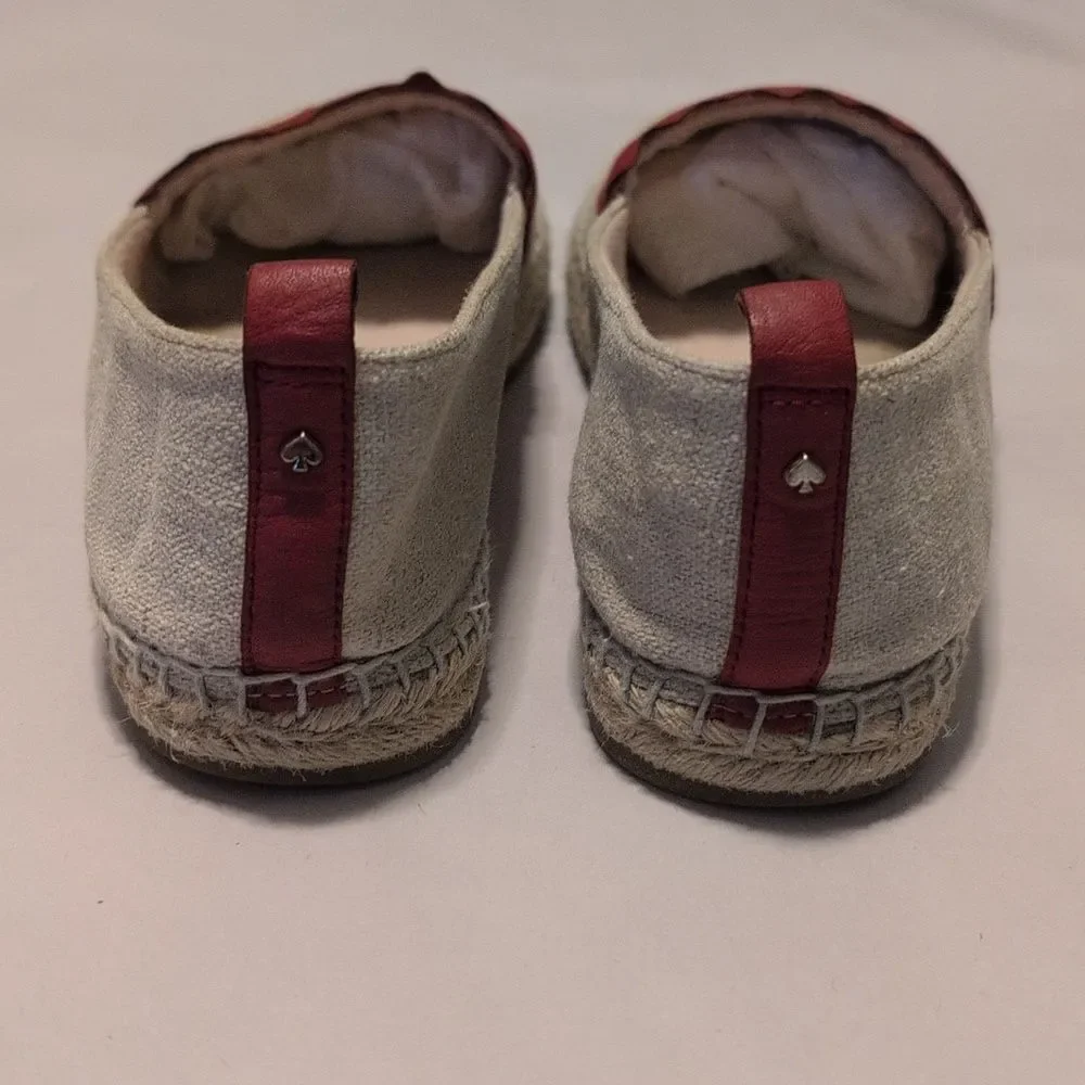 Kate Spade New York Greta Leather Wave Espadrille Flats Size 7